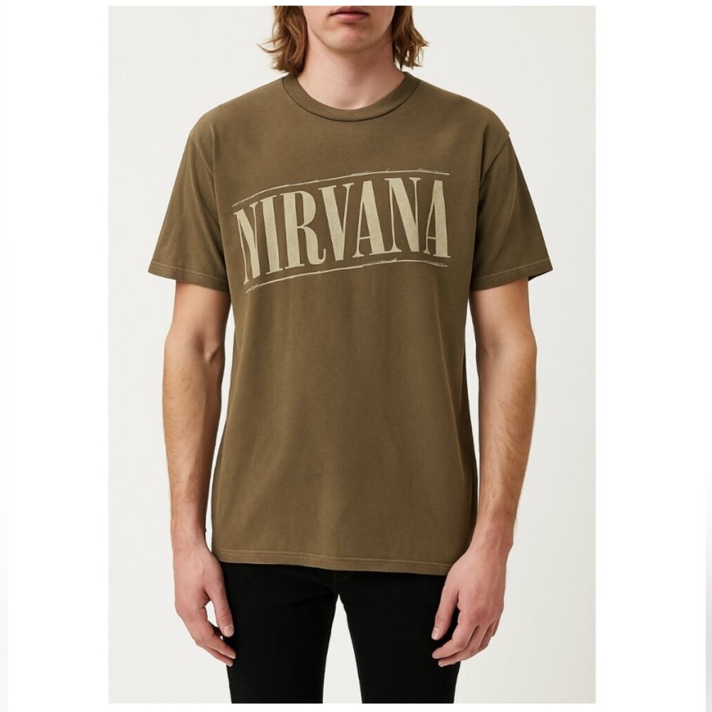 Nirvana Shirt M Smiley Face Green